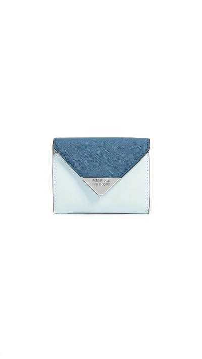 Shop Rebecca Minkoff Molly Metro Wallet In Blue Multi