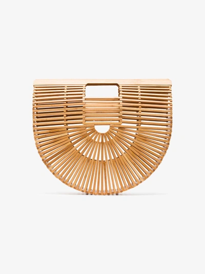 Shop Cult Gaia Grosse 'ark' Clutch Aus Bambus In Nude/neutrals