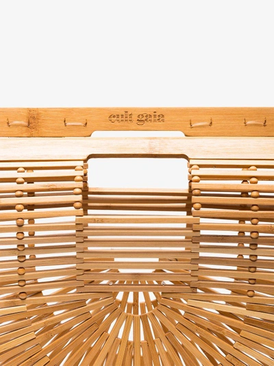 Shop Cult Gaia Grosse 'ark' Clutch Aus Bambus In Nude/neutrals