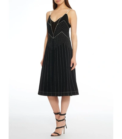 Shop Valentino Tech-jersey Halter Midi Dress In Black