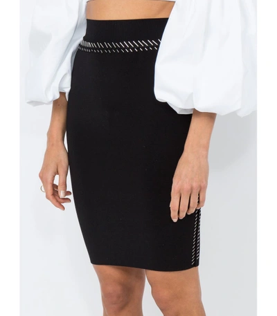 Shop Alexander Wang Sequin Embellished Skirt In Black