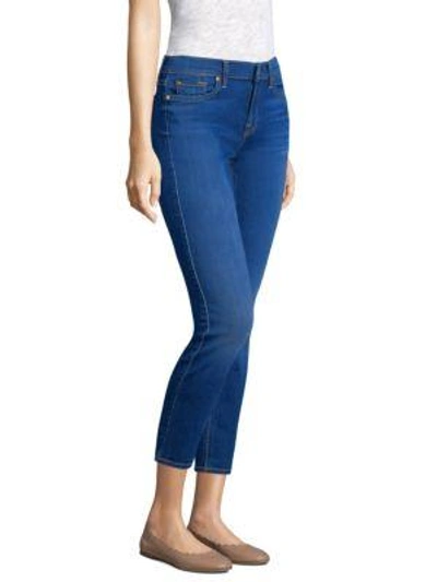 Shop 7 For All Mankind Roxanne Ankle Jeans In Blue Manhattan