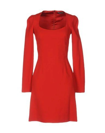 Shop Dolce & Gabbana Woman Mini Dress Red Size 14 Viscose, Acetate, Elastane