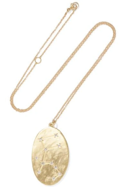 Shop Brooke Gregson Aquarius 14-karat Gold Diamond Necklace