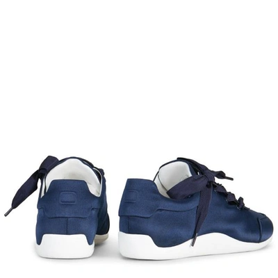 Shop Roger Vivier Sporty Viv' Etiquette Embroidery In Blue