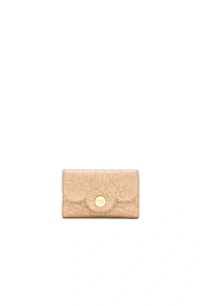 Shop See By Chloé Polina Small Wallet In Metallic Gold