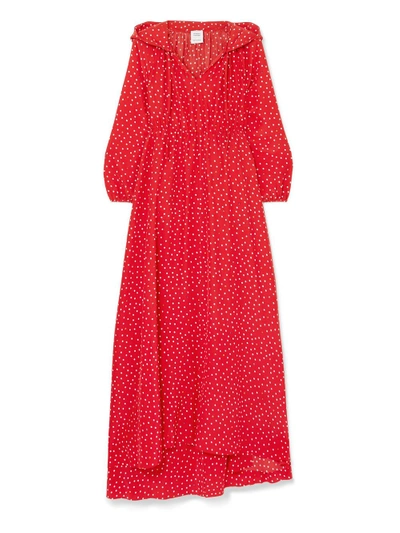 Shop Vetements Hooded Polka Dot Dress