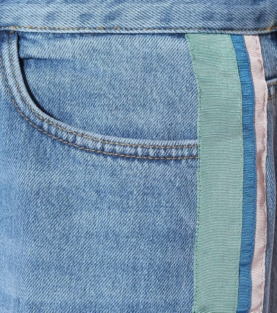 Shop Victoria Victoria Beckham Low-rise Straight-leg Jeans In Blue