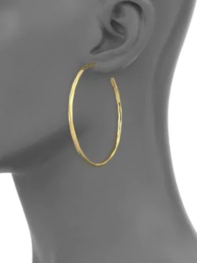 Shop Ippolita Women's Classico Medium 18k Yellow Gold Faceted Hoop Earrings