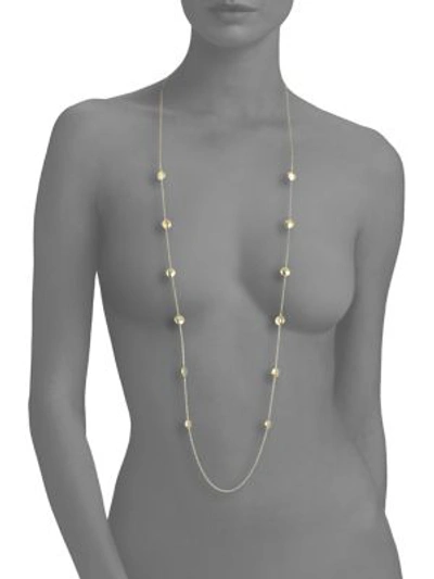 Shop Ippolita Women's Classico Long 18k Yellow Gold Hammered Pinball Multi-station Layering Necklace