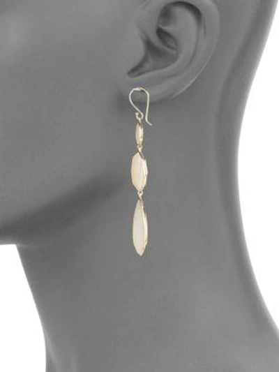 Shop Ippolita Polished Rock Candy 18k Yellow Gold & Mother-of-pearl Crazy 8's Triple-drop Earrings