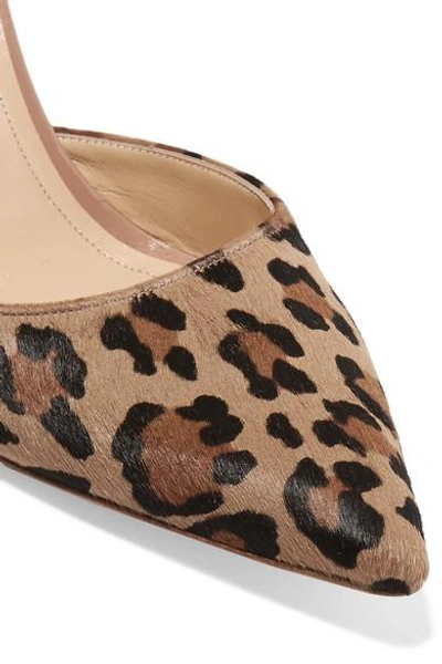 Shop Jennifer Chamandi Vittorio 90 Patent-leather Slingback Pumps In Animal Print