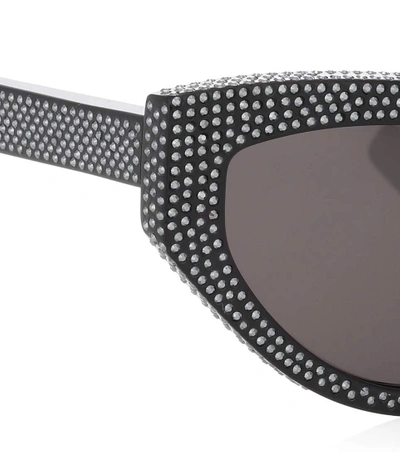 Shop Saint Laurent New Wave 215 Grace Sunglasses In Black