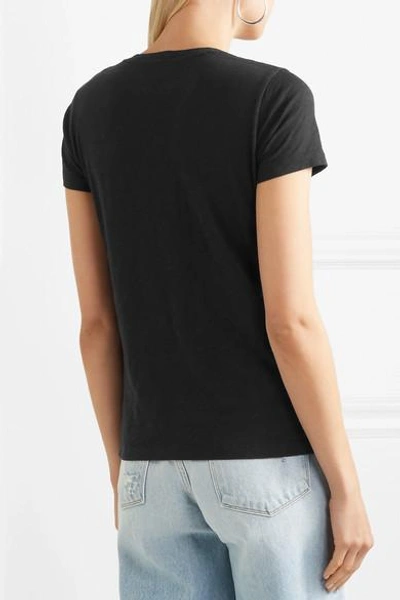 Shop Madewell Whisper Slub Cotton-jersey T-shirt In Black