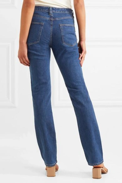 Shop Simon Miller W009 Iona High-rise Slim-leg Jeans In Dark Denim