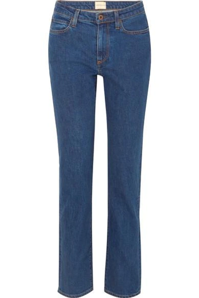 Shop Simon Miller W009 Iona High-rise Slim-leg Jeans In Dark Denim