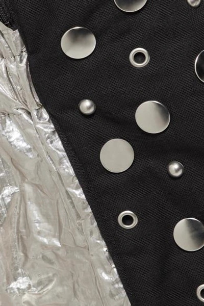 Shop Isabel Marant Emmetis Reversible Embellished Cotton-canvas Jacket In Black