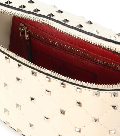Shop Valentino Rockstud Leather Belt Bag In White