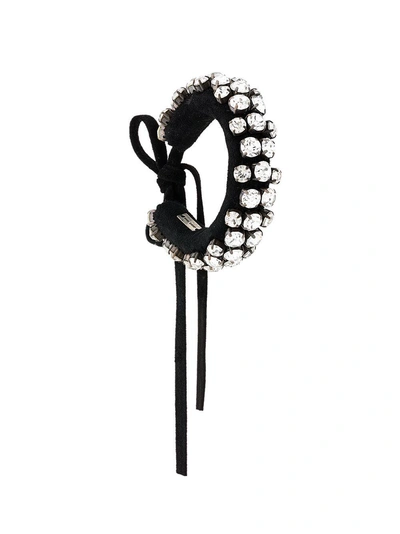 Shop Isabel Marant Crystal Embellished Bracelet In Black