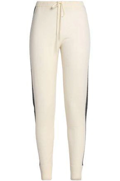 Shop Madeleine Thompson Woman Wool And Cashmere-blend Track Pants Cream