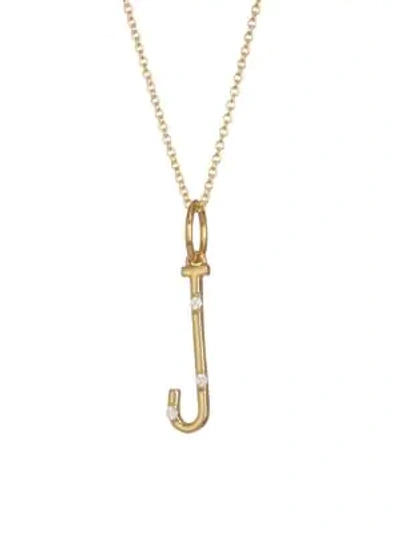 Shop Devon Woodhill Character Letters Diamond & 18k Gold J Pendant Necklace