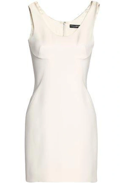 Shop Dolce & Gabbana Woman Crepe Mini Dress White