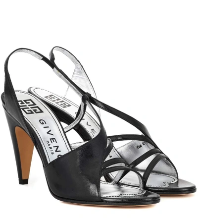 Shop Givenchy Leather Sandals In Black