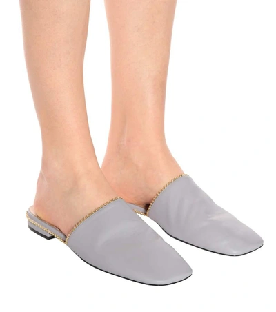 Shop Acne Studios Tessey Leather Slippers