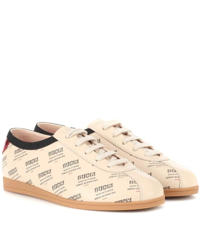 Shop Gucci Falacer  Leather Sneakers In Female
