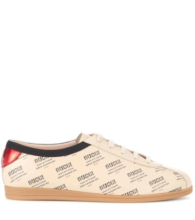 Shop Gucci Falacer  Leather Sneakers In Female