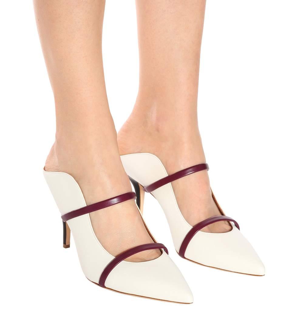 Malone Souliers Maureen Leather Mules In White | ModeSens