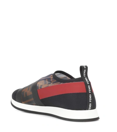 Shop Fendi Colibrì Printed Slip-on Sneakers In Multicoloured