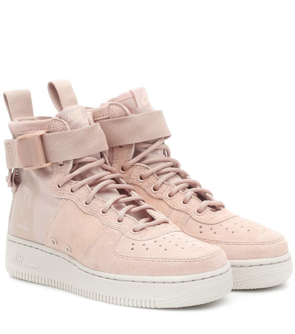 pink suede nike air force