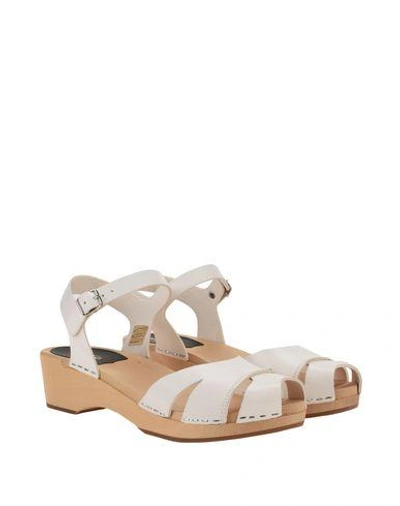 Shop Swedish Hasbeens Sandals In White