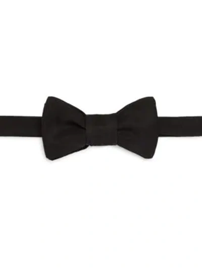 Shop Kiton Grosgrain Silk Bow Tie In Black