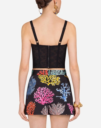 Shop Dolce & Gabbana Lace Corset Top In Black