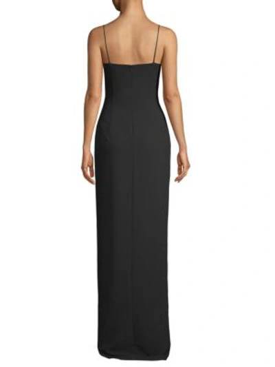 Shop Black Halo Bowery V-neck Gown In Black