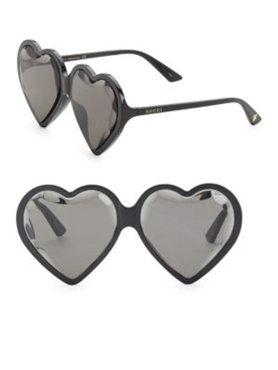 Gucci Forever Hollywood Heart-shaped Acetate Sunglasses In Black/ Grey |  ModeSens