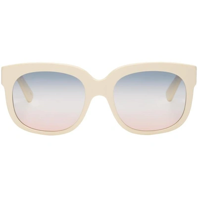 Shop Gucci Off-white Elton John Sunglasses In 9022  Ivory