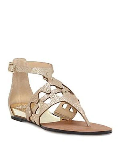 Shop Vince Camuto Women's Arlanian Leather Cutout Demi Wedge Sandals In Light Beige