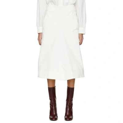 Shop Lemaire Off-white Flared Skirt