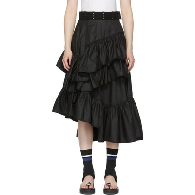 Shop 3.1 Phillip Lim / フィリップ リム 3.1 Phillip Lim Black Multi-layer Flamenco Skirt In Ba001 Black