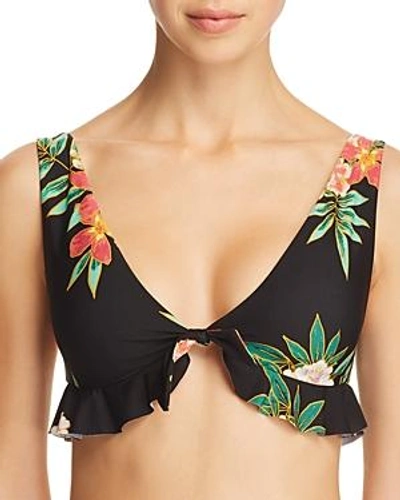 Shop Isabella Rose Tropicali Ruffle Bikini Top In Multi