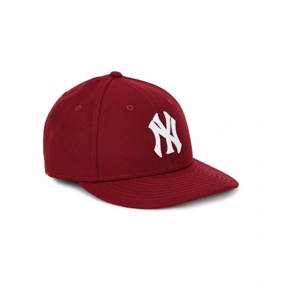Shop New Era New York Yankees Embroidered Cap In Burgundy