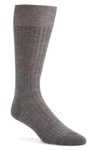 Shop Pantherella Merino Wool Blend Socks In Mid Grey Mix