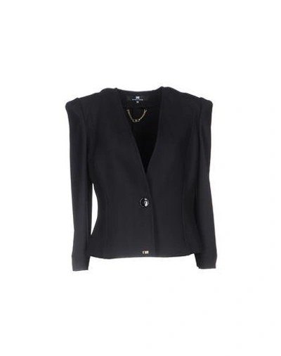 Shop Elisabetta Franchi Sartorial Jacket In Black