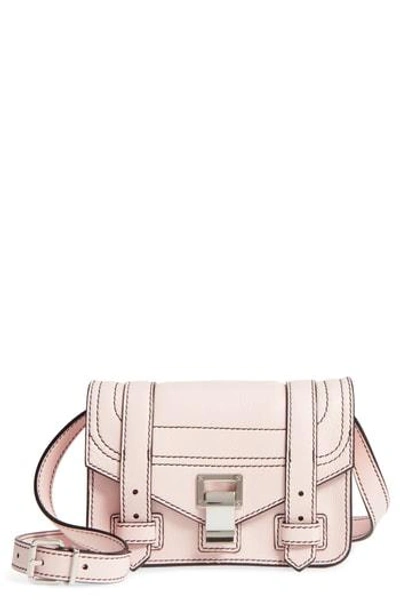 Shop Proenza Schouler Mini Ps1 Leather Crossbody Bag - Pink In Rose Quartz