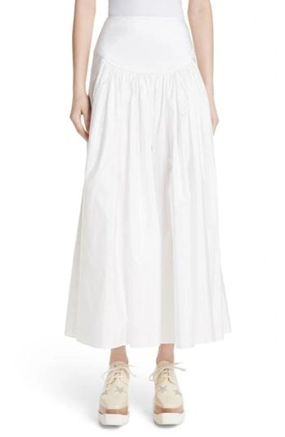 Shop Stella Mccartney Taffeta Maxi Skirt In Pure White