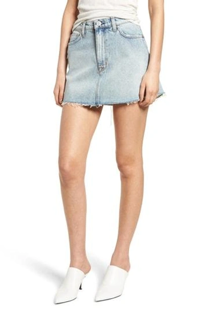 Shop Hudson Vivid Cutoff Denim Miniskirt In High And Dry