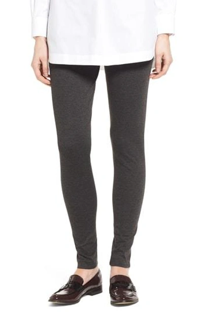 Shop Vince Camuto Seamed Back Leggings In Dark Heather Grey